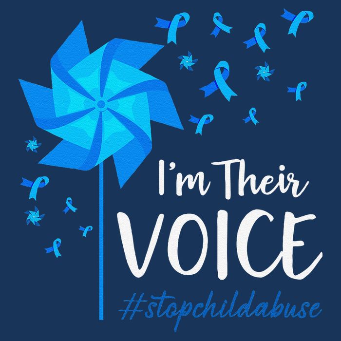 Child Abuse Prevention Awareness IM Their Voice Pinwheel Tall T-Shirt