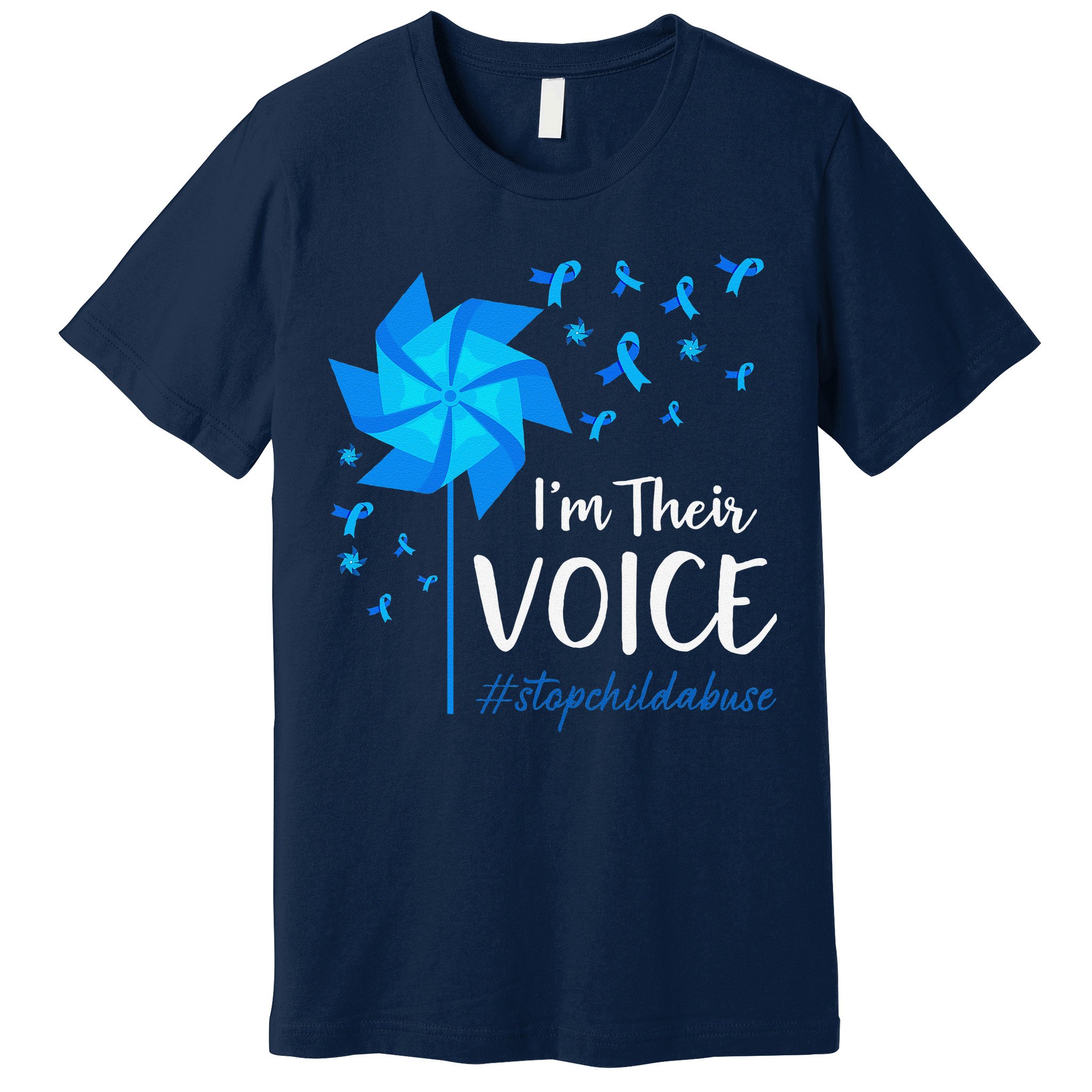 Child Abuse Prevention Awareness IM Their Voice Pinwheel Premium T-Shirt