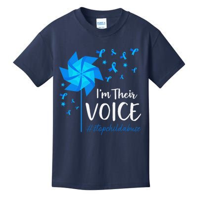 Child Abuse Prevention Awareness IM Their Voice Pinwheel Kids T-Shirt