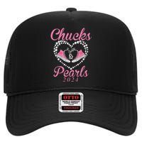 Chucks And Pearls 2024 Black History Chucks And Pearls High Crown Mesh Back Trucker Hat