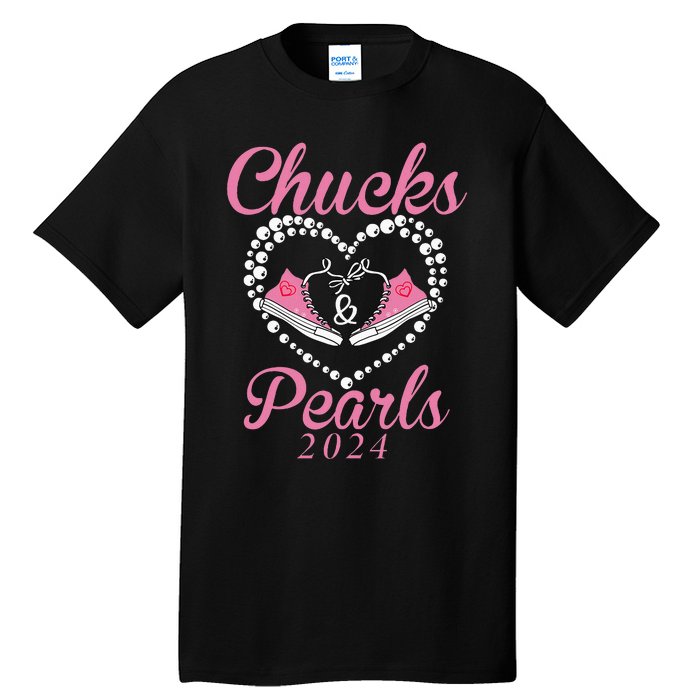 Chucks And Pearls 2024 Black History Chucks And Pearls Tall T-Shirt