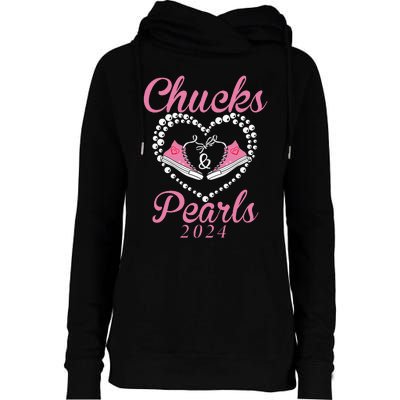 Chucks And Pearls 2024 Black History Chucks And Pearls Womens Funnel Neck Pullover Hood