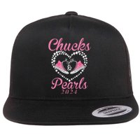 Chucks And Pearls 2024 Black History Chucks And Pearls Flat Bill Trucker Hat