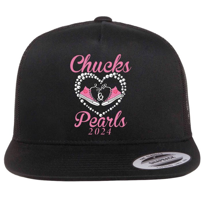 Chucks And Pearls 2024 Black History Chucks And Pearls Flat Bill Trucker Hat