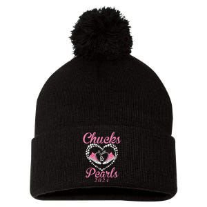 Chucks And Pearls 2024 Black History Chucks And Pearls Pom Pom 12in Knit Beanie