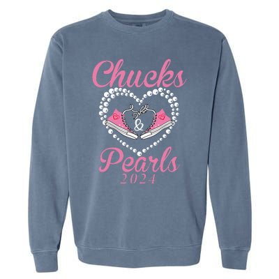 Chucks And Pearls 2024 Black History Chucks And Pearls Garment-Dyed Sweatshirt