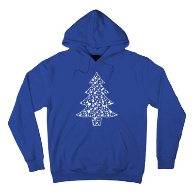 Cats And Paw Prints Cat Lover Christmas Tree Gift Hoodie