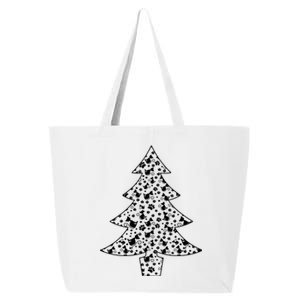 Cats And Paw Prints Cat Lover Christmas Tree Gift 25L Jumbo Tote