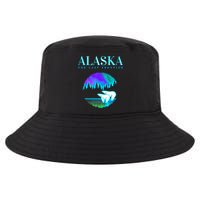 Cool Alaska Pair of Polar Bear with Aurora Snow Scene Cool Comfort Performance Bucket Hat