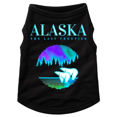 Cool Alaska Pair of Polar Bear with Aurora Snow Scene Doggie Tank