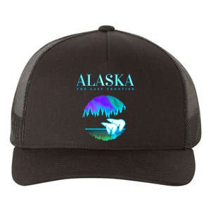 Cool Alaska Pair of Polar Bear with Aurora Snow Scene Yupoong Adult 5-Panel Trucker Hat