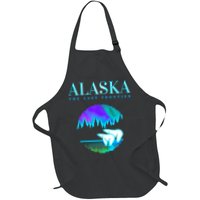 Cool Alaska Pair of Polar Bear with Aurora Snow Scene Apron
