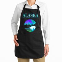 Cool Alaska Pair of Polar Bear with Aurora Snow Scene Apron