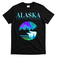 Cool Alaska Pair of Polar Bear with Aurora Snow Scene T-Shirt