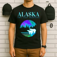 Cool Alaska Pair of Polar Bear with Aurora Snow Scene T-Shirt