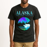 Cool Alaska Pair of Polar Bear with Aurora Snow Scene Tall T-Shirt