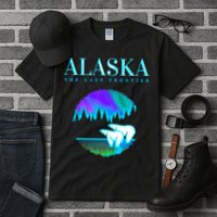 Cool Alaska Pair of Polar Bear with Aurora Snow Scene Tall T-Shirt