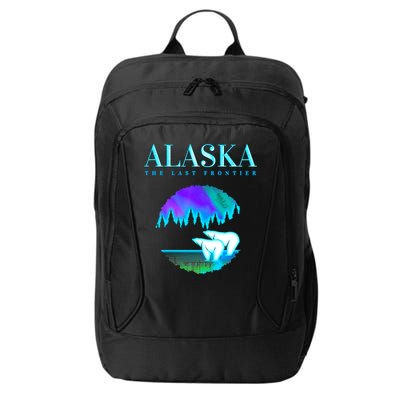 Cool Alaska Pair of Polar Bear with Aurora Snow Scene City Backpack