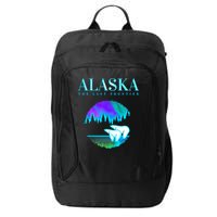 Cool Alaska Pair of Polar Bear with Aurora Snow Scene City Backpack