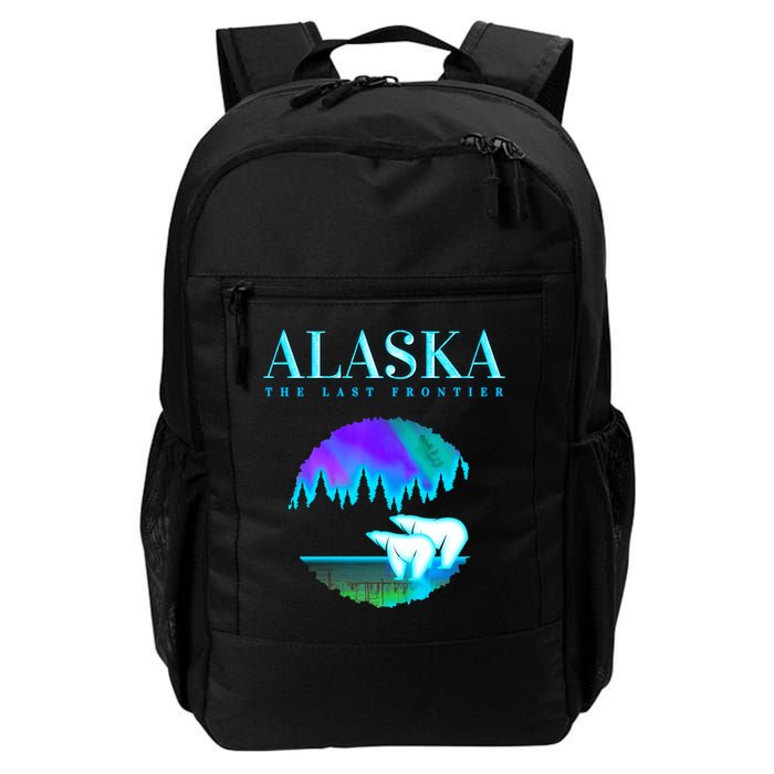 Cool Alaska Pair of Polar Bear with Aurora Snow Scene Backpack