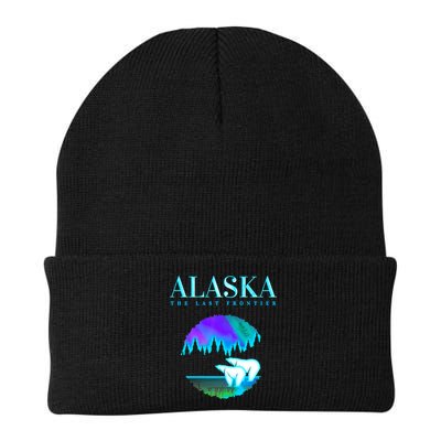 Cool Alaska Pair of Polar Bear with Aurora Snow Scene Beanie