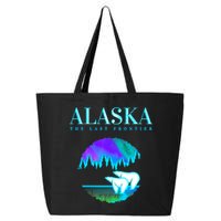 Cool Alaska Pair of Polar Bear with Aurora Snow Scene 25L Jumbo Tote