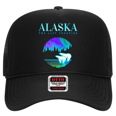 Cool Alaska Pair of Polar Bear with Aurora Snow Scene Hat