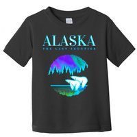 Cool Alaska Pair of Polar Bear with Aurora Snow Scene Toddler T-Shirt