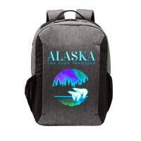 Cool Alaska Pair of Polar Bear with Aurora Snow Scene Vector Backpack