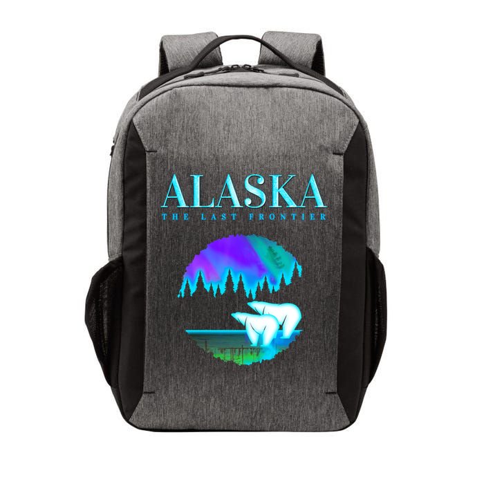 Cool Alaska Pair of Polar Bear with Aurora Snow Scene Vector Backpack