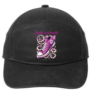 Chucks And Pearls Kamala Harris 2024 For President 7-Panel Snapback Hat