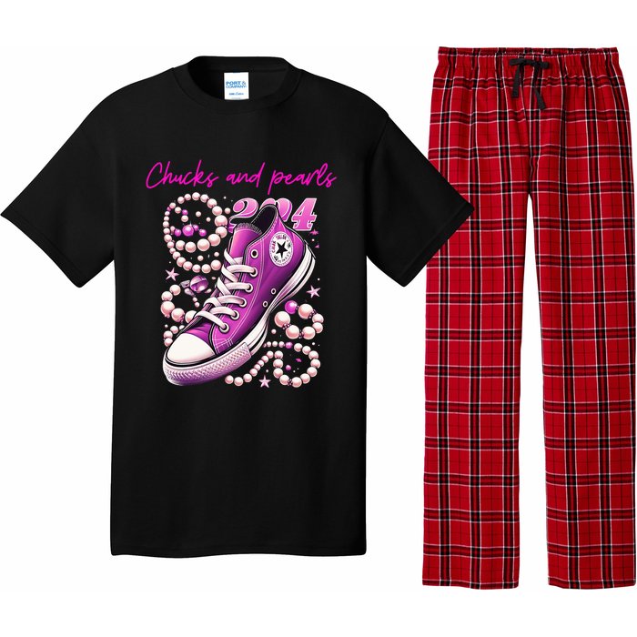 Chucks And Pearls Kamala Harris 2024 For President Pajama Set