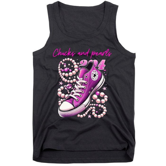 Chucks And Pearls Kamala Harris 2024 For President Tank Top