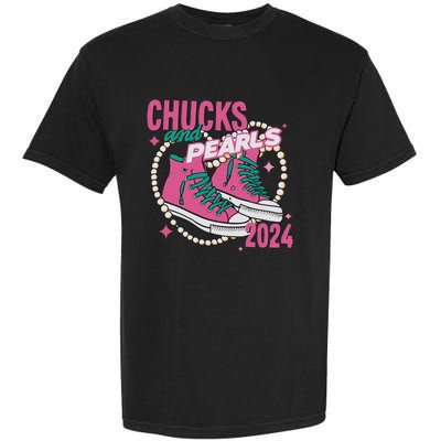 Chucks And Pearls IM With Her Kamala 2024 Garment-Dyed Heavyweight T-Shirt