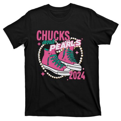 Chucks And Pearls IM With Her Kamala 2024 T-Shirt