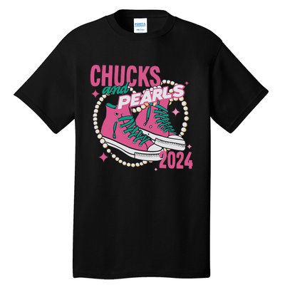 Chucks And Pearls IM With Her Kamala 2024 Tall T-Shirt