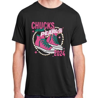 Chucks And Pearls IM With Her Kamala 2024 Adult ChromaSoft Performance T-Shirt