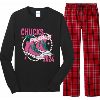 Chucks And Pearls IM With Her Kamala 2024 Long Sleeve Pajama Set