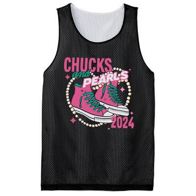 Chucks And Pearls IM With Her Kamala 2024 Mesh Reversible Basketball Jersey Tank