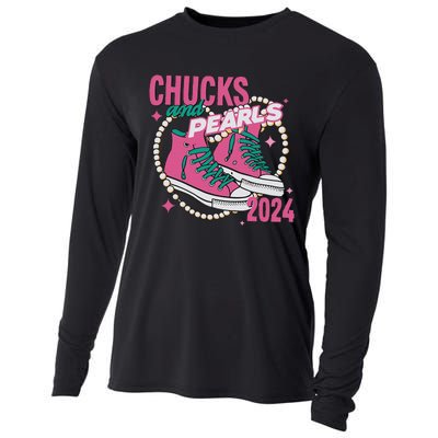 Chucks And Pearls IM With Her Kamala 2024 Cooling Performance Long Sleeve Crew