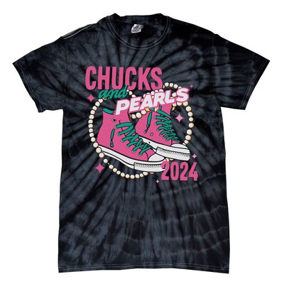 Chucks And Pearls IM With Her Kamala 2024 Tie-Dye T-Shirt