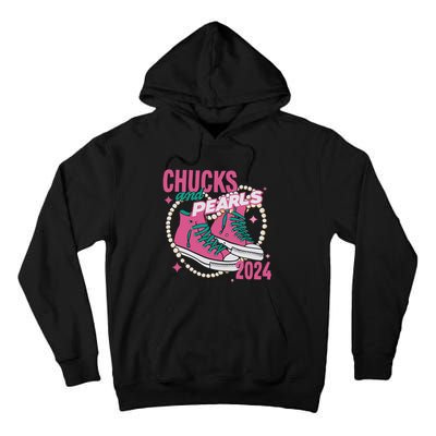 Chucks And Pearls IM With Her Kamala 2024 Tall Hoodie