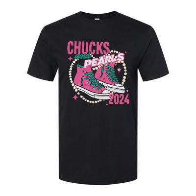 Chucks And Pearls IM With Her Kamala 2024 Softstyle CVC T-Shirt