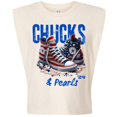 Chucks And Pearls Cute Women 2024 Garment-Dyed Women's Muscle Tee