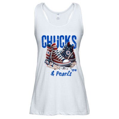 Chucks And Pearls Cute Women 2024 Ladies Essential Flowy Tank