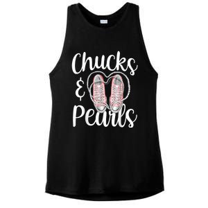 Chucks And Pearls Gift Kamala Harris New Vice President Ladies PosiCharge Tri-Blend Wicking Tank