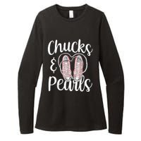 Chucks And Pearls Gift Kamala Harris New Vice President Womens CVC Long Sleeve Shirt