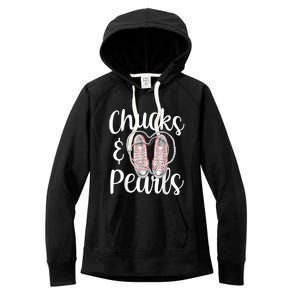 Chucks And Pearls Gift Kamala Harris New Vice President Women's Fleece Hoodie