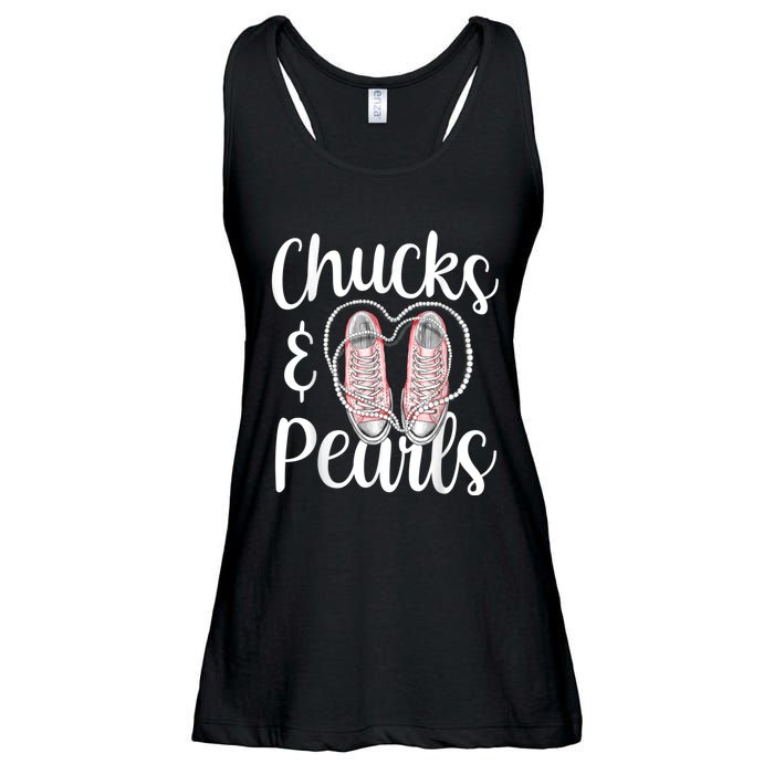 Chucks And Pearls Gift Kamala Harris New Vice President Ladies Essential Flowy Tank