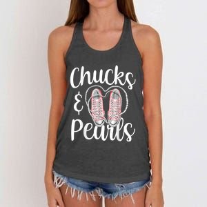 Chucks And Pearls Gift Kamala Harris New Vice President Women's Knotted Racerback Tank